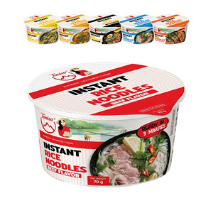 บะหมี่ข้าวเนื้อวัวสำเร็จรูปสไตล์เวียดนาม ราคาโรงงานขายส่ง บรรจุภัณฑ์ตามสั่ง คุณภาพฮาลาล/ISO/HACCP บริการ OEM - Product Image 1
