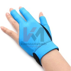 Gants de billard légers pour le billard américain, trois doigts, glisse fluide, ajustement parfait, vente en gros OEM - Product Image 2