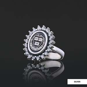 Bague d'École BOJ 037 Personnalisée en Argent et Diamant, Bague de Diplôme Universitaire Unisexe, Cadeau pour Fêtes et Occasions Spéciales, Prix Bas - Product Image 2