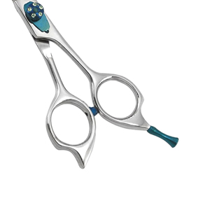 Tijeras de Peluquería de Acero Inoxidable con Hoja Curva, Reposamanos Ajustable para Diestros, para Recortar Cejas - Product Image 5
