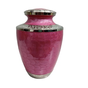 Urne de crémation classique moderne en métal rose clair Cendres humaines américaines écologiques Fournitures funéraires pour bébés Gravé Design pour adultes - Product Image 6