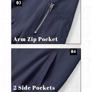 Chaquetas Bomber al por Mayor para Hombre, Poliéster Satinado, Cierre Completo, Cuello de Béisbol, Precios Económicos al por Mayor, Alta Calidad, Personalizadas para Invierno - Product Image 6