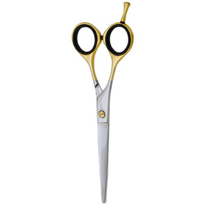 Ciseaux de barbier en acier inoxydable allemand avec manche doré en titane - Product Image 3