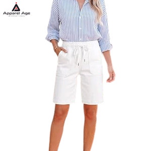 Pantalones Cortos de Mezclilla para Mujer, Diseño Nuevo, Casuales, para Verano, con Cordón Ajustable, al por Mayor - Product Image 6