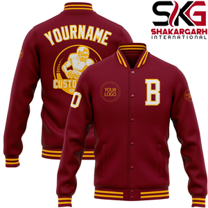Chaqueta Bomber Varsity Personalizada con Nombre y Letra para Hombre, Estilo Equipo de Fútbol, Cuello Alto, Invierno, Color Negro y Azul, Logotipo Frontal - Product Image 6