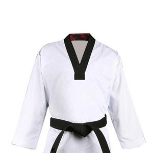 Dobok de Taekwondo Duradero, Ligero, Transpirable y de Secado Rápido, de Poliéster/Algodón, con Cinturón Blanco para Adultos, para Práctica y Combate - Product Image 2