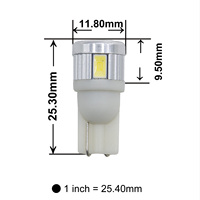 Ampoule LED HYUGA pour plaque d'immatriculation T10 6SMD 5630 12V 6000K Blanc Suzuki Jimny Rétrofit/Amélioration Garantie 1 an