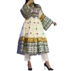 Vestidos Afganos Kuchi de Diseño Personalizado, Proveedor al por Mayor, Vestidos Casuales Afganos OEM, Manga Larga, Hasta la Rodilla, para Uso Diario - Product Image 1