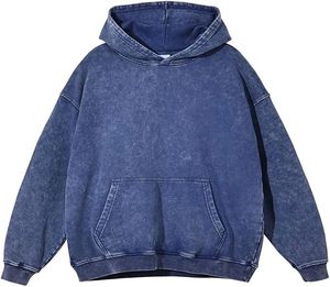 En gros, Survêtement Automne ODM Vert Olive Délavé à l'Acide, Coupe Oversize, Style Vintage, Pull en Molleton de Coton Épais, Unisexe, Style Urbain - Product Image 6