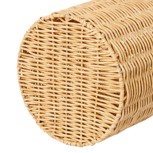 Handwoven Natural Rattan Trash Can Eco-Friendly Waste Paper Basket Classic Open Top Garbage <b>Bin</b> <b>Bedroom</b> Storage Basket - Product Image 6