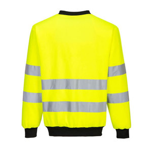 เสื้อสเวตเชิ้ตสะท้อนแสงสำหรับงานอุตสาหกรรม สีเหลือง/ดำ คุณภาพสูง แขนยาว ปลอดภัย มองเห็นได้ชัดเจน - Product Image 3