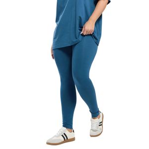Leggings Azules Sólidos de Cintura Alta para Mujer, Tallas Grandes, Elásticos, Transpirables, de Secado Rápido, para Yoga y Ejercicio, Venta al Por Mayor, Personalizados, OEM, ODM - Product Image 4