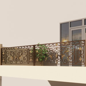 Premium Wrought Iron Balcony Railing Modern Steel Balcony Railings Outdoor Decorative Iron Railing with Anti Rust Finish - Product Image 5