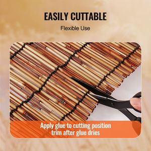 Tenda a Schermo in Giunco Naturale 1,2 m x 5 m per Esterni, Recinzione Decorativa Avvolgibile per Balcone, Patio e Giardino con Funzione Privacy - Product Image 4