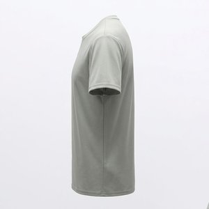 Nuevas camisetas de algodón personalizadas de manga tres cuartos con cuello en U para mujer, informales, de tela de malla, con lunares, lisas y cómodas. - Product Image 5