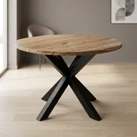 Ensemble de tables basses SUNWOODD EXPO modernes en bois noir avec structure métallique, faciles à nettoyer, pour la maison et le salon (vente en gros)