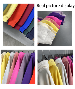เสื้อฮู้ดบุซับในแบบลำลองสำหรับผู้ชายไซส์ใหญ่ ตัดเย็บตามสั่ง ปักลาย หนานุ่ม ทรงปกติ สีพื้น ผ้าเฟรนช์เทอร์รี่ถัก - Product Image 5
