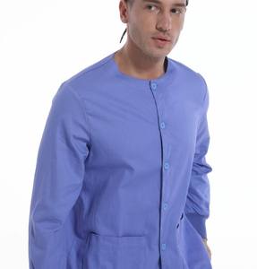 Blouse médicale unisexe nouvelle mode à manches longues avec boutons et poches, tissée, pour hôpital, infirmière, médecin, en polyester/rayonne - Product Image 4