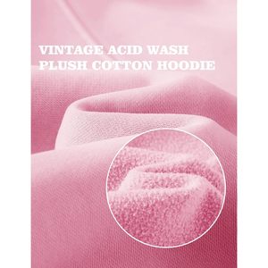 2025 acide lavé surdimensionné pull à capuche pour hommes coton lourd Vintage Streetwear pour collège décontracté Couples à capuche - Product Image 5