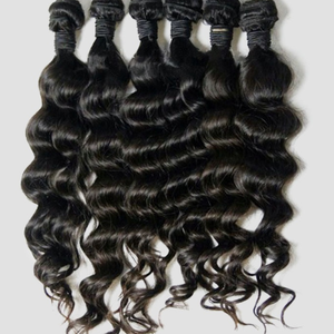 Bouncy <b>Curly</b> Virgin Indian Human Hair Drawstring Machine Double Weft 30 Inches Thick Natural Texture <b>Extensions</b> - Product Image 4