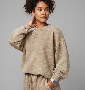 Wholesale Women Vintage Acid Wash Fleece Two Piece Shorts Set 100%Cotton Fleece Baggy <b>Drop</b> Shoulder Winter Wear Short Set Ladies - Product Image 5