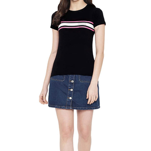 เสื้อยืดคอกลมแขนสั้นผ้าฝ้ายสำหรับผู้หญิง สไตล์สตรีทแวร์ ใส่สบายๆ ในฤดูร้อน ขายส่ง เสื้อยืดผ้าฝ้าย 100% - Product Image 6