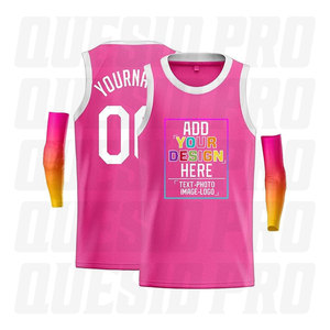 Maillot de basket personnalisé avec nom et numéro, vêtements de sport athlétiques, tissu en maille 100% polyester, sublimation, hauts pour l'entraînement et les matchs - Product Image 5