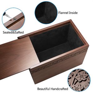 Cremation Urns for Human Ashes Adult Male or Female Funeral <b>Memorial</b> Urns for Ashes, Wooden Tree of Life Decorative Urns <b>Box</b> - Product Image 6