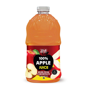 <b>2L</b> Natural 100% Apple Juice Drink Wholesale Custom Label Fruit Beverage PET <b>Bottle</b> Manufacturer Vietnam - Product Image 1