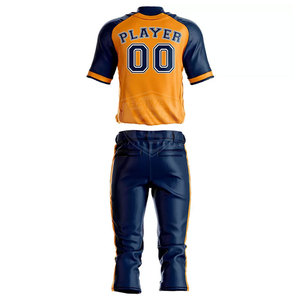 ชุดกีฬาเบสบอลลดราคา ชุดเบสบอลผ้าโพลีเอสเตอร์ 100% แห้งเร็ว ระบายอากาศได้ดี สำหรับผู้ใหญ่ - Product Image 2