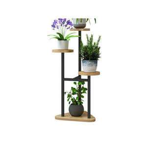 Metal and Wood Plant Stand Minimalist Indoor <b>Flower</b> Pot Rack for Living Room Planter <b>Display</b> Stand for Home Balcony Decor - Product Image 1