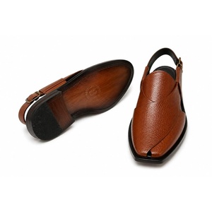 New Design LEATHER STUDIO Peshawari Chappal <b>Clogs</b> Slip-On Open/Peep 100% Genuine Leather Handmade Light Weight All Seasons - Product Image 2