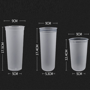 Tasses et ensembles de tasses à thé et à café en PP de qualité supérieure avec un diamètre de 90 mm, options transparentes personnalisables pour les boissons à bulles et les boissons chaudes - Product Image 3