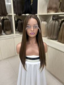 Perruques en cheveux humains vierges en gros, perruques frontales en dentelle suisse HD, bonnet transparent respirant, aspect naturel sans colle - Product Image 4