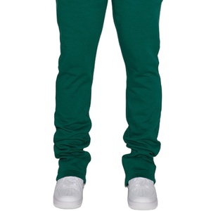 Athletic Flare Jogger Pants Men Polyester Cotton Stretch Breathable Quick Dry Wide Leg Gym Training Custom OEM Private Label - Product Image 2