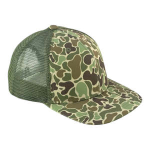 Casquette de chasse structurée 6 panneaux en maille, motif camouflage vintage personnalisé, avec logo brodé, ajustable pour activités de plein air - Product Image 6