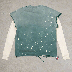 Camiseta Negra Extra Grande para Hombre con Estampado en Contraste en las Mangas, Estilo Urbano, Cuello Redondo, Manga Corta, Jersey de Algodón, Diseño Gráfico de Marca - Product Image 6