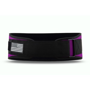 Ceinture de musculation Euro Skt Co, 5 pouces de large, noire et violette, réglable, pour le soutien de la taille lors de l'entraînement de force - Product Image 3