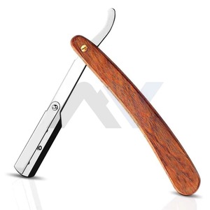 Custom <b>Wooden</b> Handle Ustra <b>Swing</b> Lock Straight Razor Handcrafted Cut Throat Barber Shavette Professional Salon Shaving Tool - Product Image 5