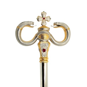 Croix chrétienne décorative en laiton, articles liturgiques argentés, design classique, crucifix religieux métallique de haute qualité - Product Image 4
