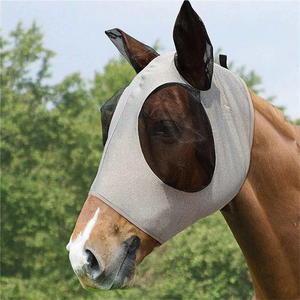 Filet d'oreille pour cheval personnalisable en maille, protection extérieure équestre contre les mouches et les moustiques, bonnet/voile, prix de gros - Product Image 2