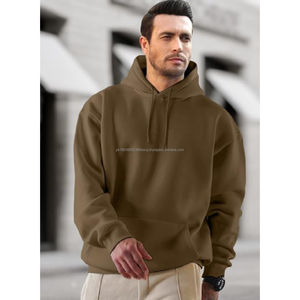 Sweat à capuche oversize pour homme en molleton 100% coton de haute qualité avec impression 3D en relief, logo personnalisé, impression 3D en relief, poids lourd - Product Image 4