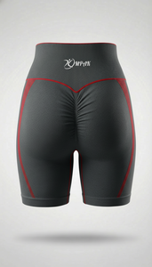 กางเกงขาสั้นเอวสูงสำหรับผู้หญิง ระบายอากาศได้ดี เหมาะสำหรับออกกำลังกาย ฟิตเนส ยกน้ำหนัก โยคะ ผ้าไนลอน/คอตตอน กระชับสัดส่วน - Product Image 5