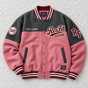 Embroidered Mens Varsity <b>Jacket</b> Two Tone Chenille Letter Custom Patches Snap Front <b>Baseball</b> <b>Bomber</b> <b>Jacket</b> Supplier - Product Image 1