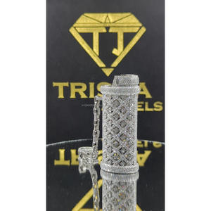 ที่ใส่ไฟแช็กแบบฝังเพชรโมอิสซาไนต์สุดหรู เงินแท้ 925 จาก Trisha Jewels กำลังเป็นที่นิยม - Product Image 1