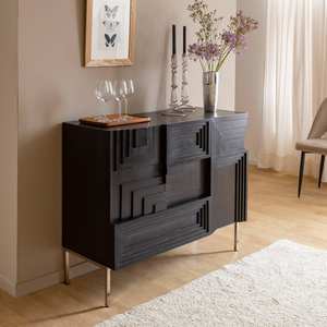 ตู้ข้างเตียงไม้มะม่วงสีดำขนาดเล็ก รุ่นวันดาน่า เรเดียนท์ โนวา - ตู้ข้างเตียง - Product Image 1