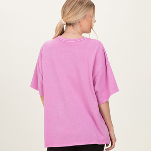 Women Loose Fit T-<b>Shirt</b> Acid Washed 100% Cotton Short Sleeve Oversized Drop Shoulder Women Men Unisex Summer Washed T <b>Shirts</b> - Product Image 2