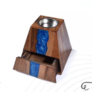 Quemador de Incienso de Madera y Resina de Sándalo, Diseño de Pirámide, Difusor de Bakhoor para Culto Religioso en el Hogar - Product Image 3