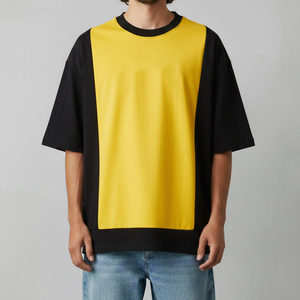 T-shirt oversize pour homme, vêtements décontractés en coton, doux, respirant, confortable, style streetwear, tenue de sport - Product Image 1