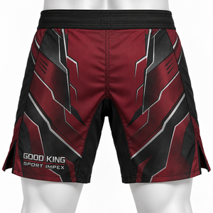 Shorts de sport pour homme, imprimé hexagonal, équipement de grappling, tissu respirant, vêtements d'entraînement, vêtements de tournoi octogonal - Product Image 2